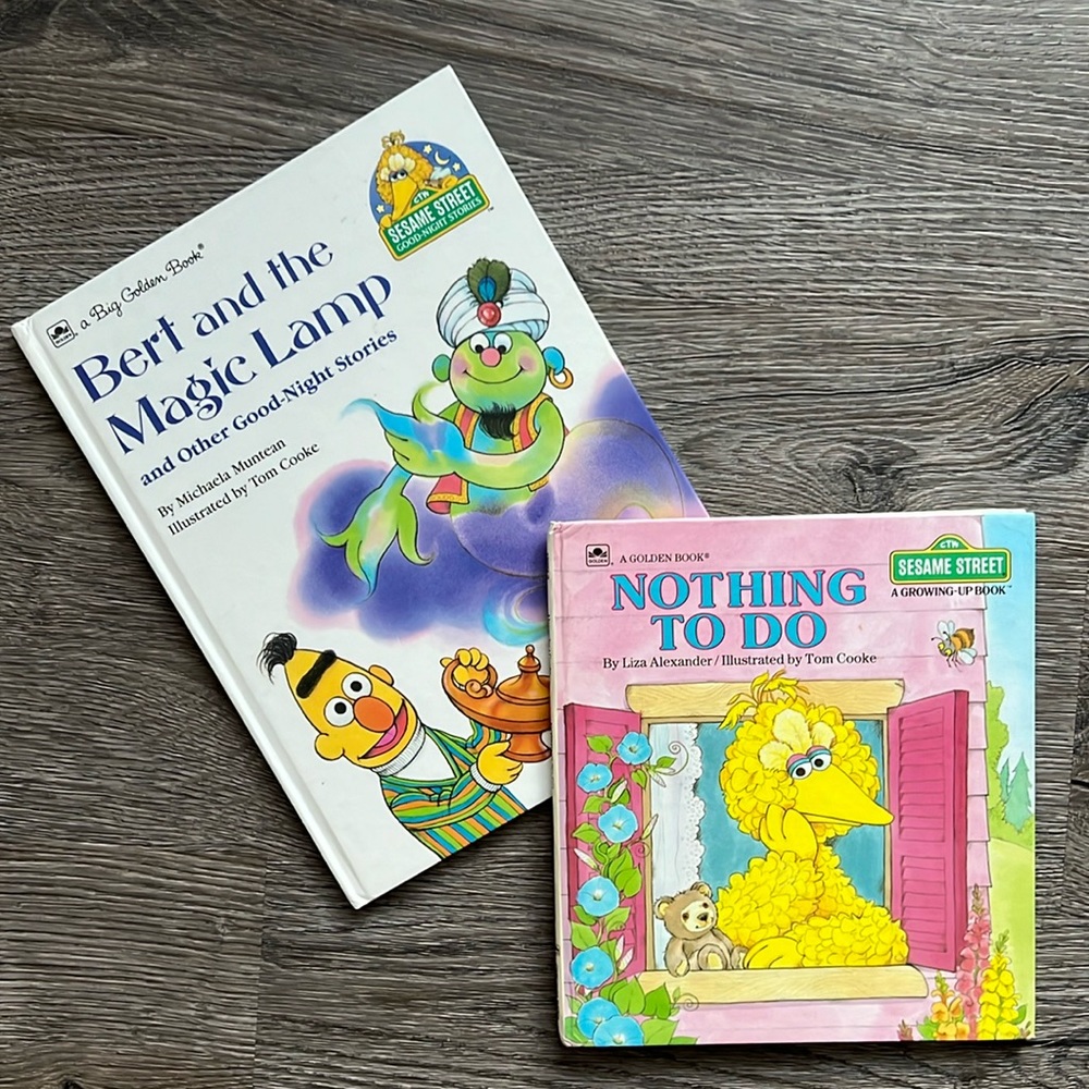 VINTAGE 1980’s Sesame Street golden book lot